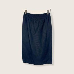 Vintage 90s Diane Freis French Cotton Pull On Pencil Skirt Small